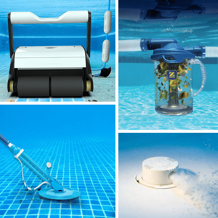 Robotic Pool Cleaner Photo Collage