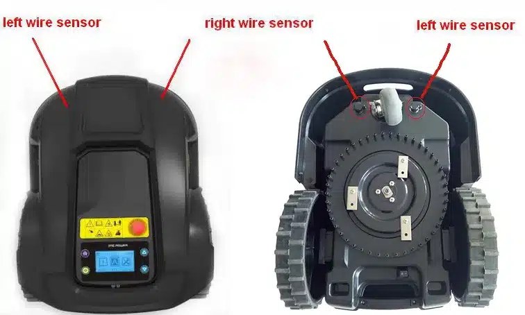Diagnostic, Display menu, lawn mower, Lift sensors, Robot, robotzoo, wombat
