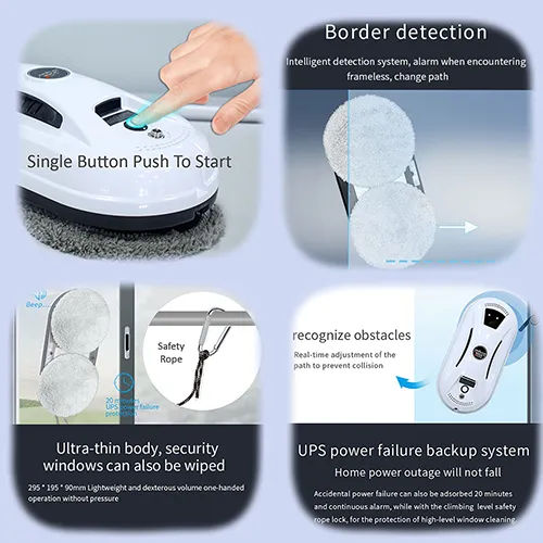 Gecko II New, robot, window cleaner, window robot, safety
