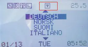 Diagnostic, Display menu, lawn mower, Lift sensors, Robot, robotzoo, wombat