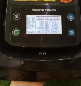 Diagnostic, Display menu, lawn mower, Lift sensors, Robot, robotzoo, wombat