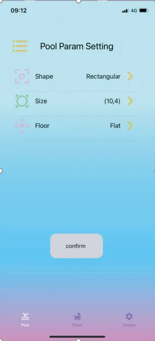 Pool Cleaner, Balmain Bug, App, Pool Parameters